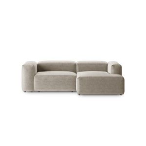 Coltar dreapta 2 locuri, Bergamo, Cosmopolitan Design, 244x152x70 cm, tesatura structurata, bej imagine