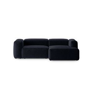 Coltar dreapta 2 locuri, Bergamo, Cosmopolitan Design, 244x152x70 cm, tesatura structurata, albastru navy imagine