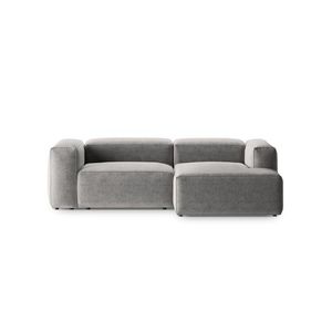Coltar dreapta 2 locuri, Bergamo, Cosmopolitan Design, 244x152x70 cm, tesatura structurata, gri deschis imagine