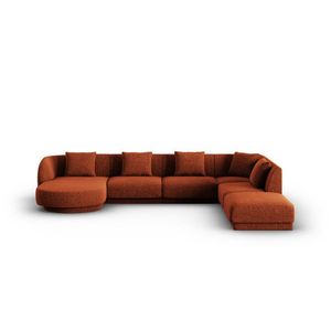 Coltar panoramic dreapta 6 locuri, Tulum, Cosmopolitan Design, 330x255x70 cm, tesatura chenille, teracota imagine