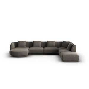 Coltar panoramic dreapta 6 locuri, Tulum, Cosmopolitan Design, 330x255x70 cm, tesatura chenille, gri imagine