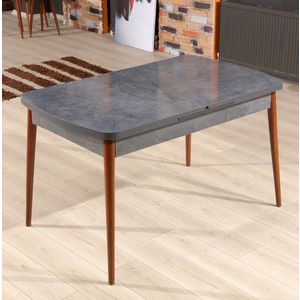 Masa extensibila, Beckley, Aris, 132x79x76 cm, PAL, Antracit / Nuc imagine