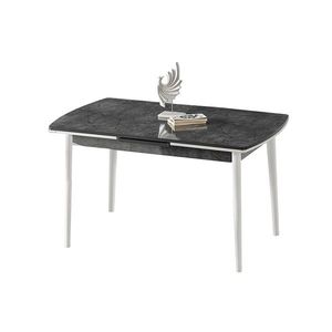 Masa extensibila, Beckley, Toskana, 132x79x76 cm, PAL, Antracit/Alb imagine