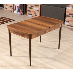 Masa extensibila, Beckley, Trend Barok, 132x79x76 cm, PAL, Nuc / Maro imagine