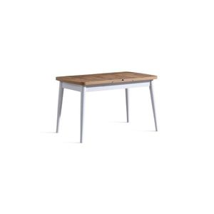 Masa extensibila, Fairfax, Milla, 117x75x70 cm, Lemn de fag, Alb / Natural imagine