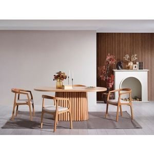 Set masa si 4 scaune, Fairfax, Atlantis, MDF , Natural imagine