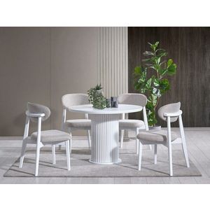 Set masa si 4 scaune, Fairfax, Silva, MDF , Alb imagine