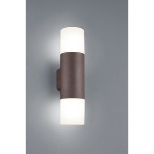 Aplica de perete pentru exterior Hoosic, TRIO, 8.5x11.8x33 cm, 28W, 2x E27, aluminiu turnat/plastic, maro imagine