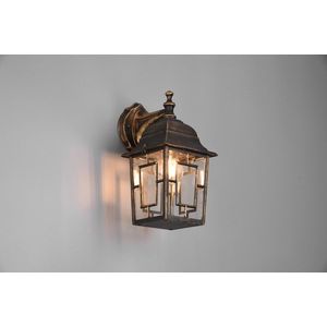 Lampa de gradina Volturno, TRIO, 34x20x14.5 cm, 60W, 1x E27, aluminiu turnat/sticla, maro rustic imagine
