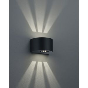 Aplica de perete pentru exterior Rosario, RL, 15x10.5x9 cm, 2W, 2x SMD, plastic, negru mat imagine