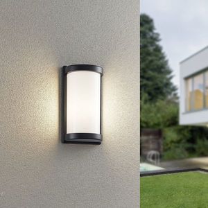 Aplica de perete pentru exterior Puelo, RL, 14.5x10x26.5 cm, 10W, 1x E27, aluminiu/plastic, negru mat imagine
