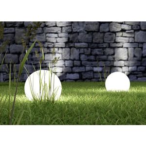 Lampa de gradina Bolo, RL, 30x60.3 cm, 23W, 1x E27, plastic, alb imagine