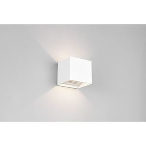 Aplica de perete pentru exterior Genie, RL NOW, 10x10.5x10 cm, 1W, 2x SMD, plastic, alb mat imagine