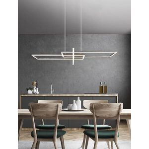 Lustra Salinas, TRIO, 110x40x150 cm, 34W, 1x SMD, metal, argintiu mat imagine
