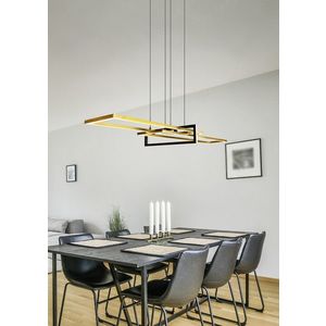 Lustra Salinas, TRIO, 110x40x150 cm, 34W, 1x SMD, metal, bronz mat/negru imagine