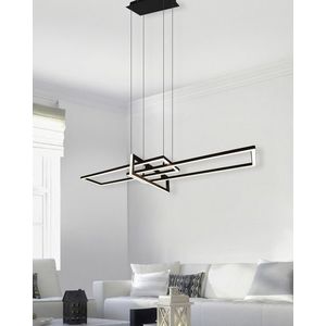 Lustra Salinas, TRIO, 110x40x150 cm, 34W, 1x SMD, metal, negru mat imagine