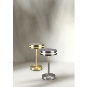 Lampa de masa Franklin, TRIO, 14x25 cm, 6W, 1x SMD, metal, argintiu mat imagine