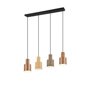 Lustra Agudo, TRIO, 80x12x150 cm, 40W, 4x E27, metal, multicolor imagine