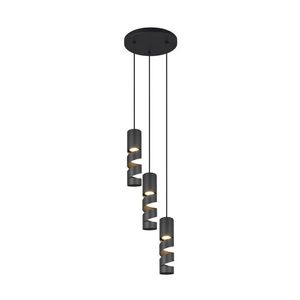 Lustra Stream, TRIO, 30x150 cm, 10W, 3x GU10, metal, negru mat imagine