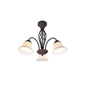 Plafoniera Rustica, TRIO, 55x42.5 cm, 40W, 3x E14, metal, maro imagine