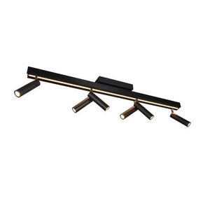Plafoniera Zeno, TRIO, 180x8.5x15 cm, 5.5W, 18W, 6x SMD, 1x SMD, metal, negru mat imagine