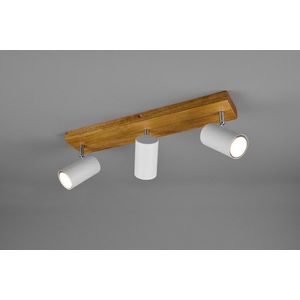 Plafoniera Marley, TRIO, 44x9x16 cm, 35W, 3x GU10, metal, alb mat/natur imagine