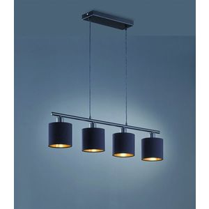 Lustra Tommy, RL, 75x12x150 cm, 28W, 4x E14, metal, negru mat imagine