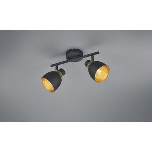Plafoniera Punch, RL, 28.5x10x20 cm, 10W, 2x E14, metal, negru mat imagine