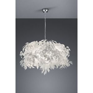 Lustra Leavy, RL, 70x150 cm, 28W, 4x E14, metal, alb/argintiu imagine