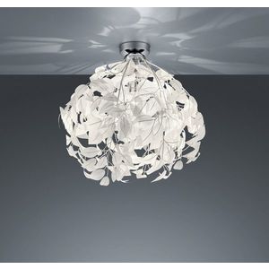 Plafoniera Leavy, RL, 38x58 cm, 28W, 1x E27, metal, alb/argintiu imagine