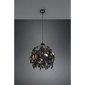 Candelabru Leavy, RL, 38x150 cm, 28W, 1x E27, metal, negru mat/auriu imagine