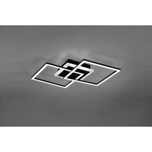 Plafoniera Venida, RL, 57.5x35.5x7.5 cm, 25W, 1x SMD, metal, negru mat imagine