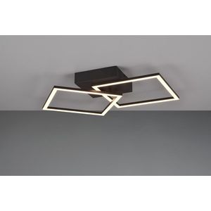 Plafoniera Trail, RL, 44.5x39.5x6.9 cm, 20W, 1x SMD, metal, negru mat imagine