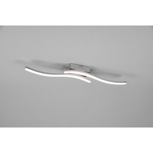 Plafoniera Route, RL, 56x9x7 cm, 5W, 2x SMD, metal, argintiu imagine