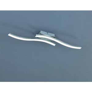 Plafoniera Route, RL, 56x9x7 cm, 5W, 2x SMD, metal, argintiu mat imagine