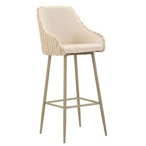 Set 2 scaune de bar Alaska -A, Mauro Ferretti, 52x46x111 cm, fier/poliester, crem imagine