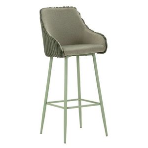 Set 2 scaune de bar Alaska -A, Mauro Ferretti, 52x46x111 cm, fier/poliester, verde imagine