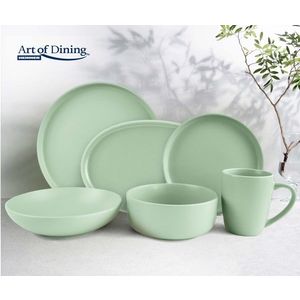 Set 6 farfurii desert Yvonne, Art of Dining by Heinner, 20 cm, ceramica, turcoaz imagine