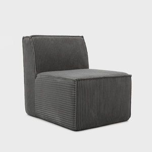 Fotoliu modular Likke, Homla, 88x73x73 cm, catifea din poliester, gri inchis imagine