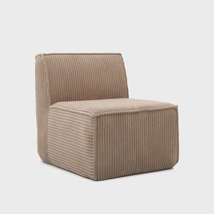 Fotoliu modular Likke, Homla, 88x73x73 cm, catifea din poliester, bej imagine