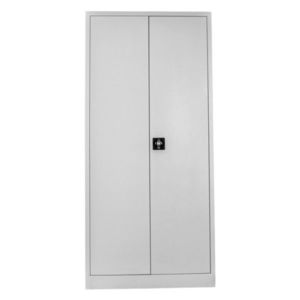 Dulap de depozitare cu incuietoare, Shelvoria, Js1008, 92x198x40 cm, Otel, Gri deschis imagine