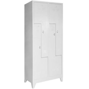 Dulap de depozitare cu incuietoare, Shelvoria, Js1033, 79x185x40 cm, Otel, Gri deschis imagine
