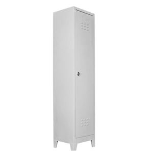 Dulap de depozitare cu incuietoare, Shelvoria, Js1009, 41x185x40 cm, Otel, Gri deschis imagine
