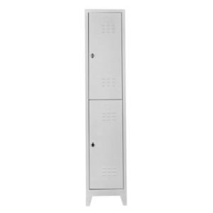 Dulap de depozitare cu incuietoare, Shelvoria, Js1010, 41x200x40 cm, Otel, Gri deschis imagine