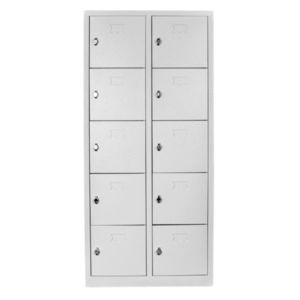 Dulap de depozitare cu incuietoare, Shelvoria, Js1017, 79x170x40 cm, Otel, Gri deschis imagine