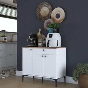 Dulap de bucatarie, Rani, JE194, PAL, Nuc/Alb imagine
