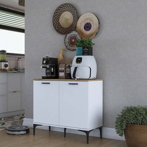 Dulap de bucatarie, Rani, JE190, PAL, Nuc/Alb imagine