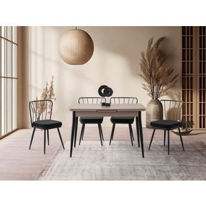 Masa extensibila, Nmobb, Ay, 120x75x70 cm, PAL, Mocha imagine