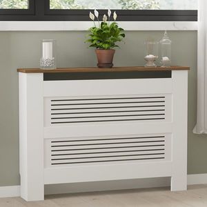 Dulap radiator, Puqa Design, Termora, 112x82x30 cm, PAL, Nuc/Alb imagine