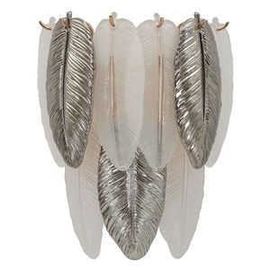 Aplica de perete Leafy, Mauro Ferretti, 3 x E14, 20W, 24x25x29 cm, sticla/fier, multicolor imagine